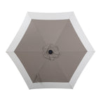 Spencer Classic Coastal 2-Tone Solar LED Market Patio Umbrella with 12 LED Strip Lights