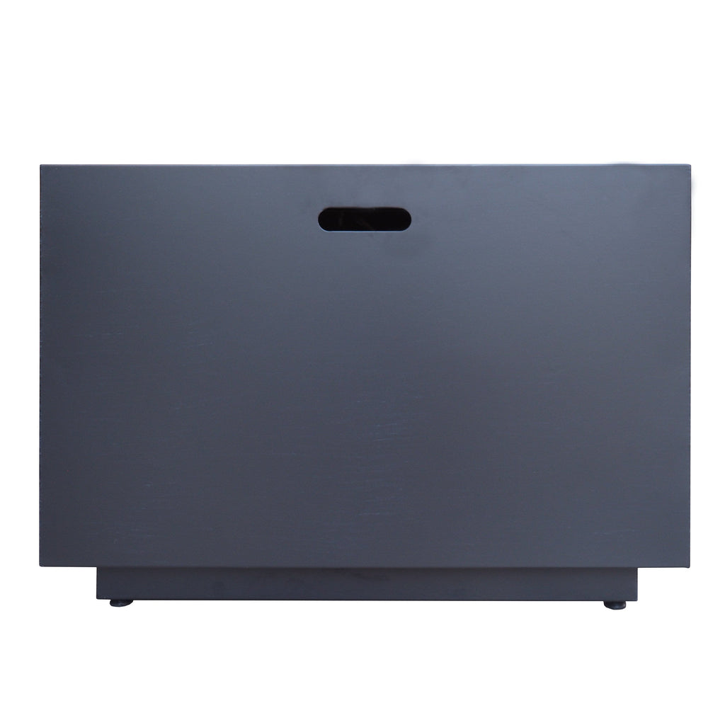 33" Outdoor Iron Square Propane Fire Pit, Tank Inside, 50,000 BTU
