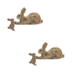 Stone Mother Rabbit and Baby Bunny Self Sitter, Set of 2