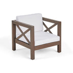 Brava Outdoor Club Chair with Water-Resistant Cushions