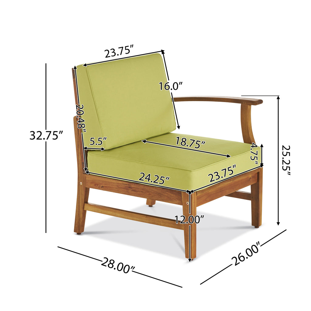 Perla Outdoor L-Shape Sectional Sofa with Coffee Table