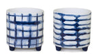 Tie-dye Design Footed Planter, Set of 2