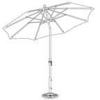 9' Auto Tilt Market Black Frame Really Red Canopy Umbrella Thin Pole