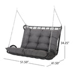 Arruda Outdoor Wicker Porch Swing with Cushions