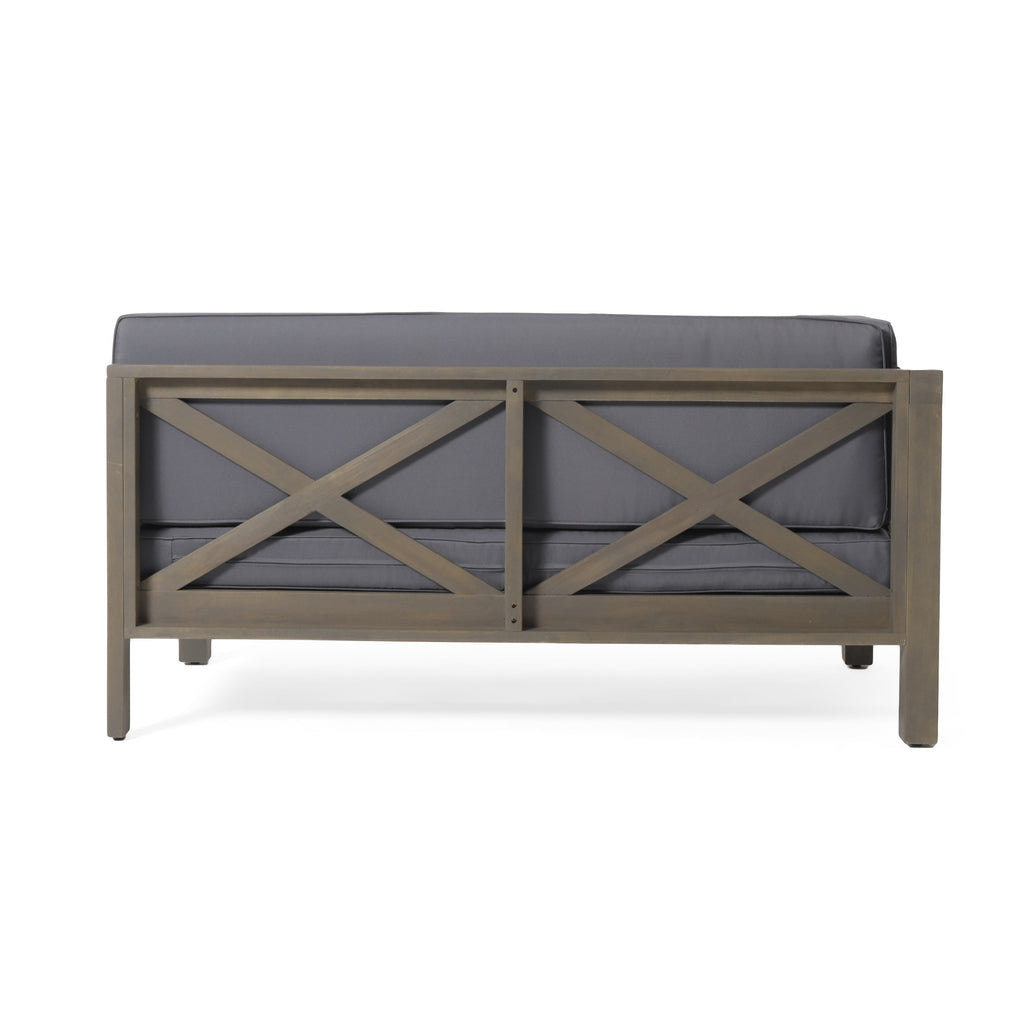 Brava Outdoor X-Back Corner Bench with Coffee Table