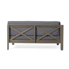 Brava Outdoor X-Back Corner Bench with Coffee Table