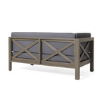 Brava Outdoor X-Back Corner Bench with Coffee Table