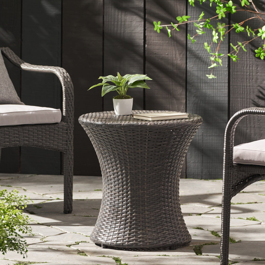 Thrive Hourglass Rattan Outdoor Side Table