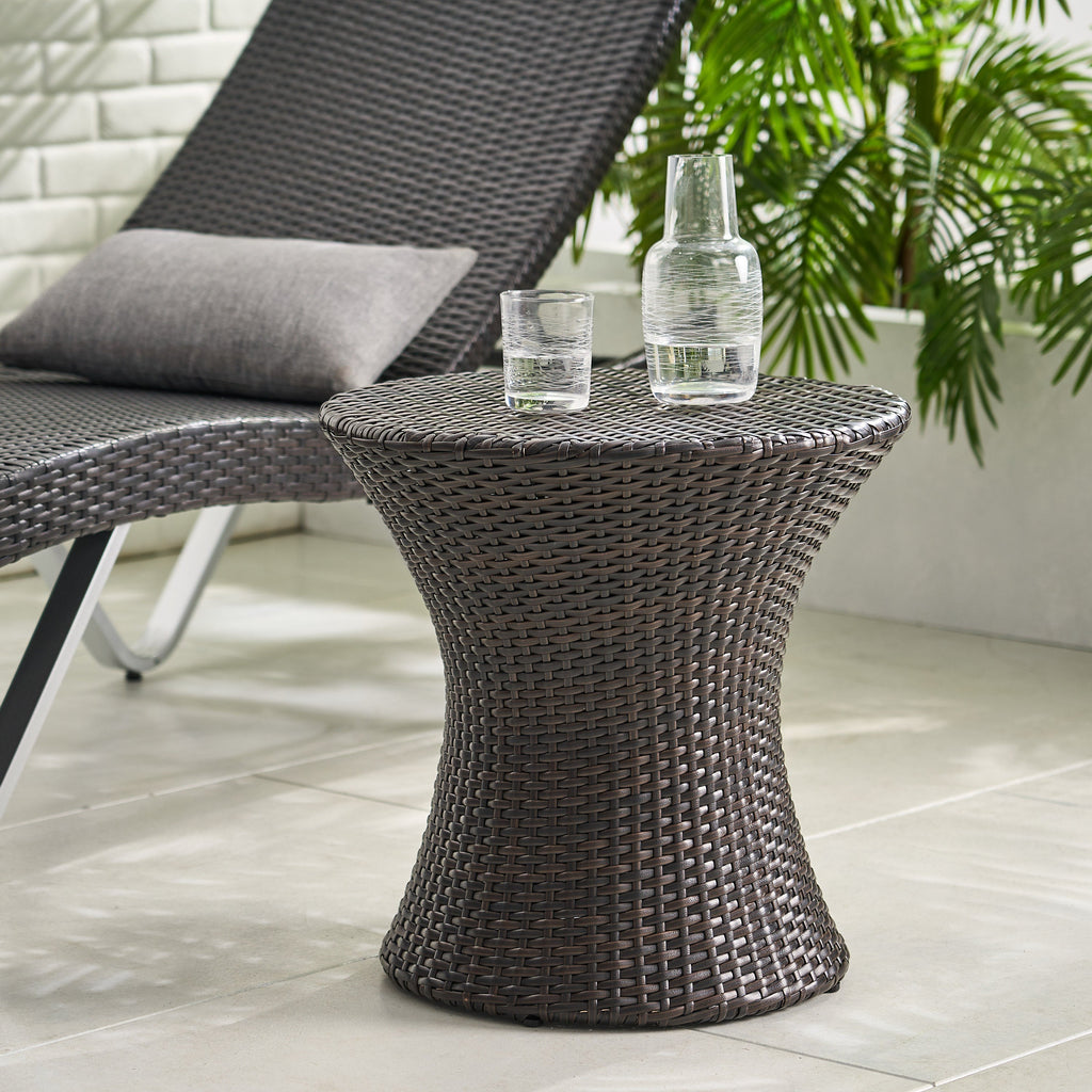 Thrive Hourglass Rattan Outdoor Side Table