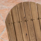 Outdoor Adirondack Loveseat with Hand Crafted Details, Natural