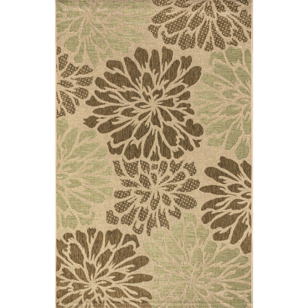 Zinnia Modern Floral Textured Weave Indoor/Outdoor Runner Rug