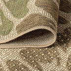 Zinnia Modern Floral Textured Weave Indoor/Outdoor Runner Rug