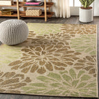 Zinnia Modern Floral Textured Weave Indoor/Outdoor Runner Rug